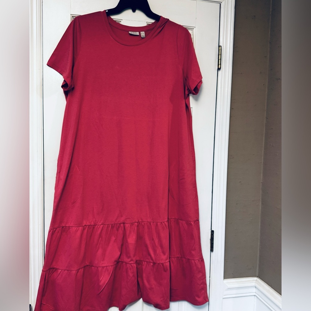 LOGO by Lori Goldstein Dusty Rose Midi Dress